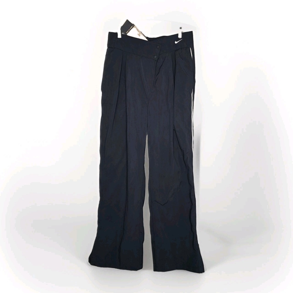 $100 Nike Women Mid Rise Repel Asymmetrical Waist Track Pants Black Size M
